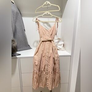 Floral Peachy Sleeveless Dress